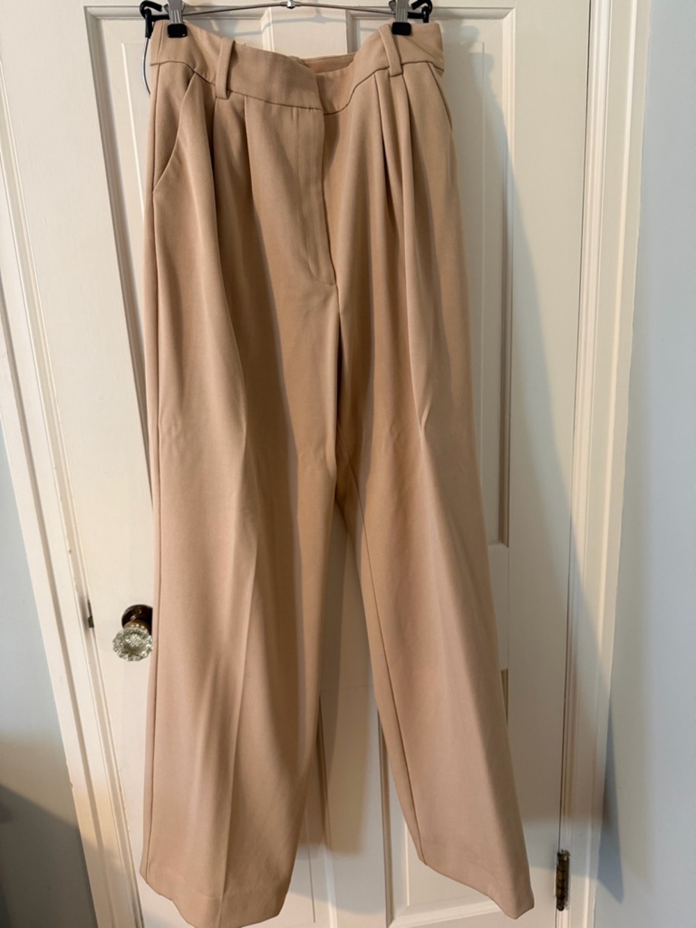Favorite Daughter Relaxed High-Rise Wide Leg Pants in Beige